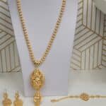 Gold-Plated Jewelry Set – Statement Bracelet, Necklace & Earrings