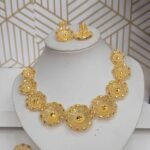 Beautiful Gold- Plated Necklace, Earrings & Ring