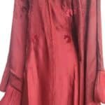 Chic and elegant red abaya, available in size 56